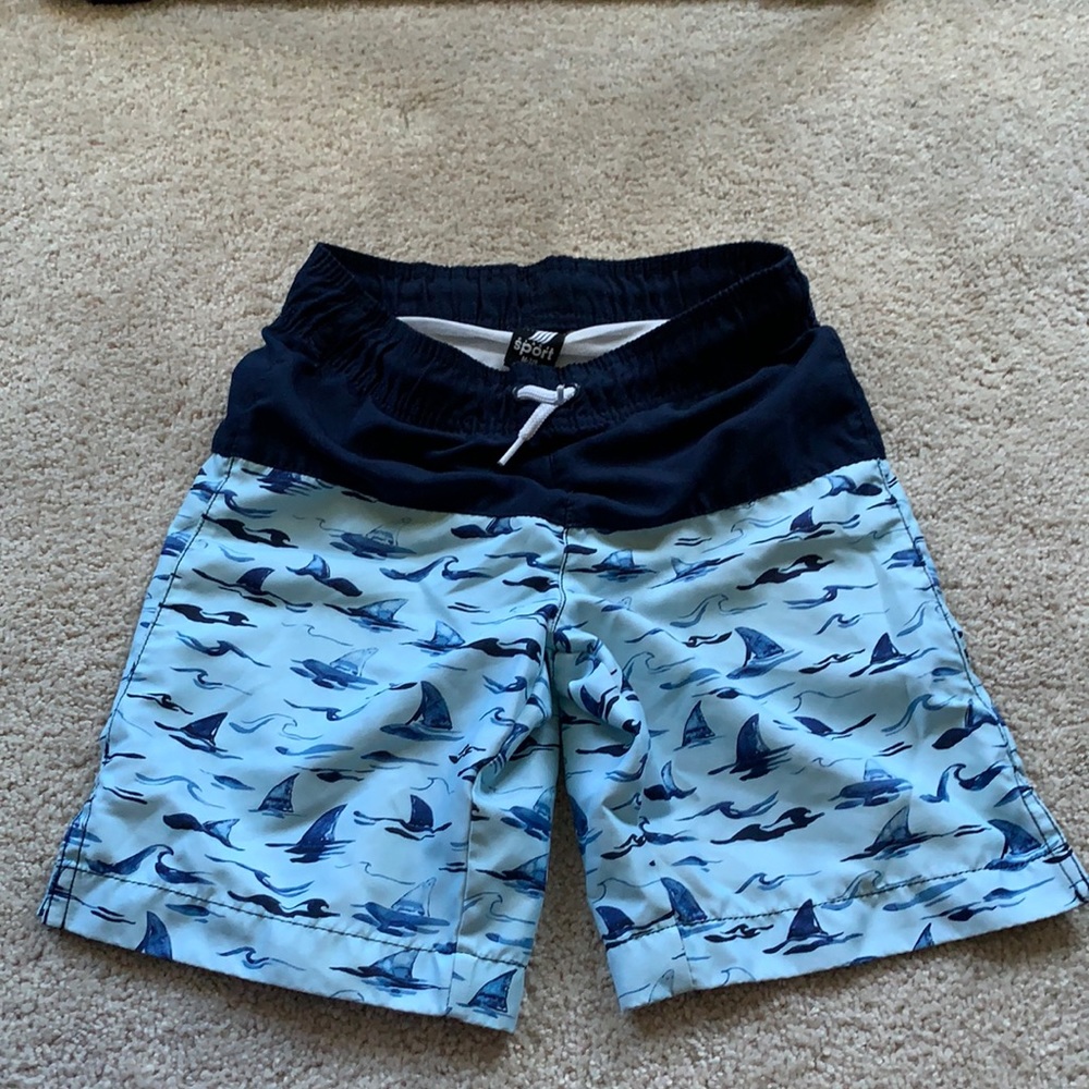 Shark swim trunks